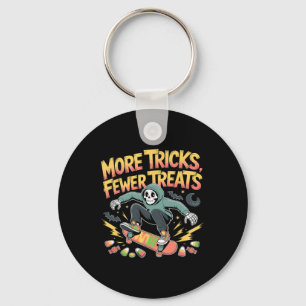 Halloween Skateboard Tricks Skeleton Candy Youth Keychain