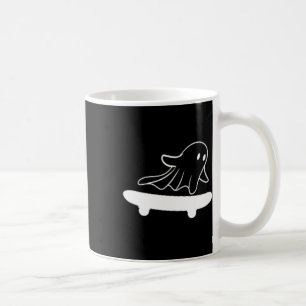 Halloween Skateboarding Ghost In Pocket Skateboard Coffee Mug