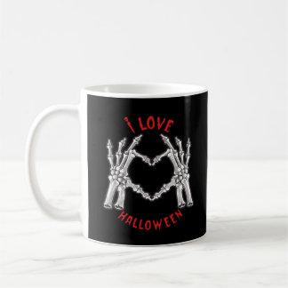 Halloween Skeletal Hands Heart Funny Saying  Coffee Mug