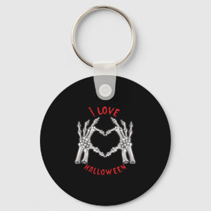 Halloween Skeletal Hands Heart Funny Saying  Keychain