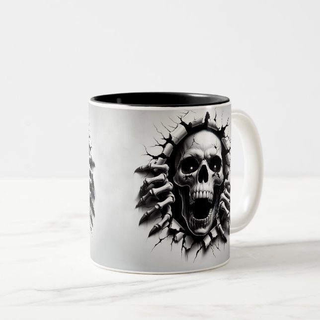 Halloween Skeleton 3D Mug (Devant droit)