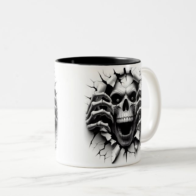 Halloween Skeleton 3D Mug (Devant droit)