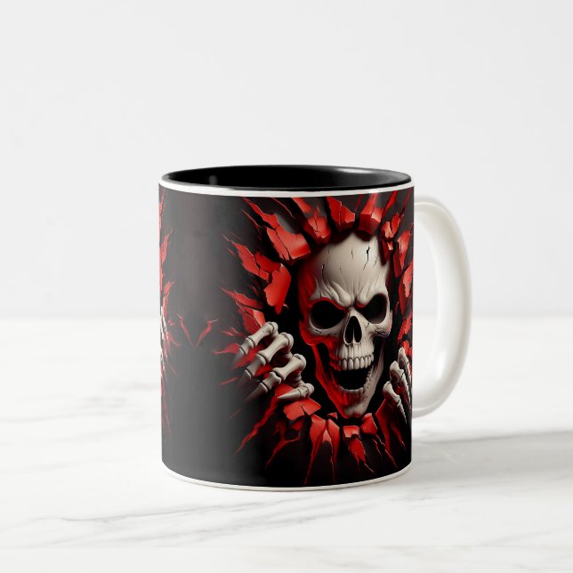Halloween Skeleton 3D Mug (Devant droit)