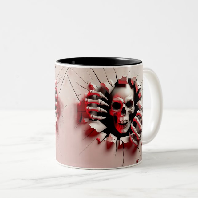 Halloween Skeleton 3D Mug (Devant droit)