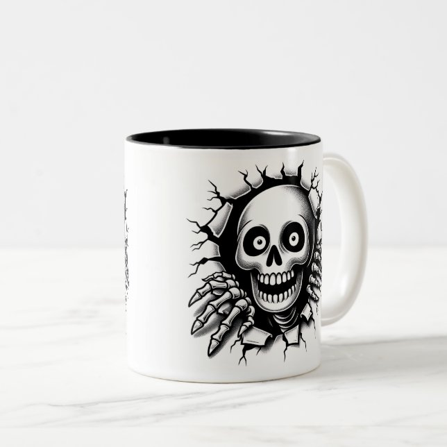 Halloween Skeleton 3D Mug (Devant droit)
