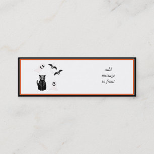 Halloween Skeleton Animals Gang Mini Business Card