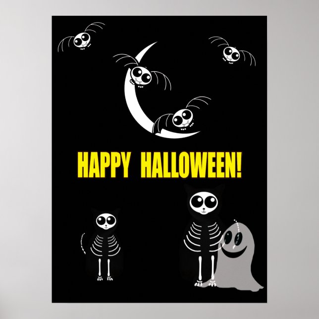 Halloween Skeleton Animals Gang Poster (Front)