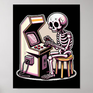 Halloween Skeleton Arcade Cabinet  Poster