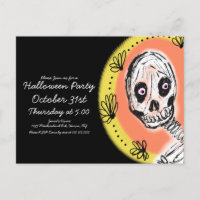 Halloween Skeleton Art Party Invitation