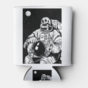 halloween skeleton astronaut can cooler