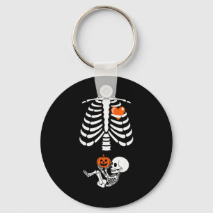 Halloween Skeleton Baby Rib Cage Maternity Pregnan Keychain