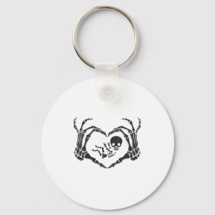 Halloween Skeleton Baby Rib Cage Pregnant Pumpkin Keychain