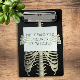 Halloween Skeleton Bones Clipboard