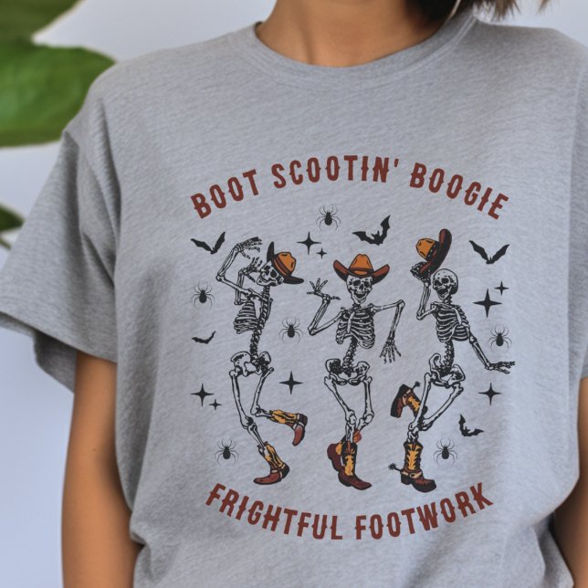 Halloween Skeleton Boot Scootin' Boogie T-Shirt (Creator Uploaded)