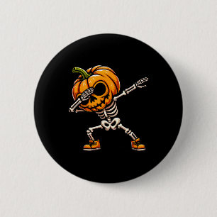 Halloween Skeleton Boys Trick Treat Funny Pumpkin 2 Inch Round Button