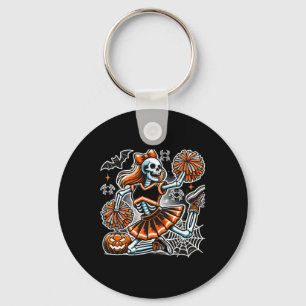 Halloween Skeleton Cheerleading Cheerleader _5 Keychain