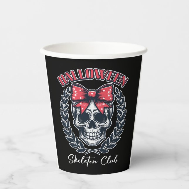 Halloween Skeleton Club Paper Cups (Front)