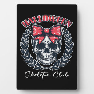Halloween Skeleton Club Plaque