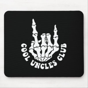 Halloween Skeleton Cool Uncles Club Retro Uncle Fa Mouse Pad