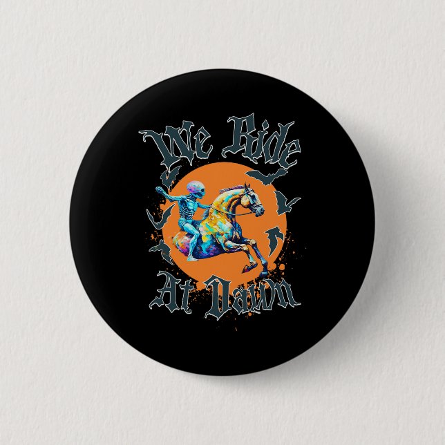 Halloween Skeleton Costume  2 Inch Round Button (Front)