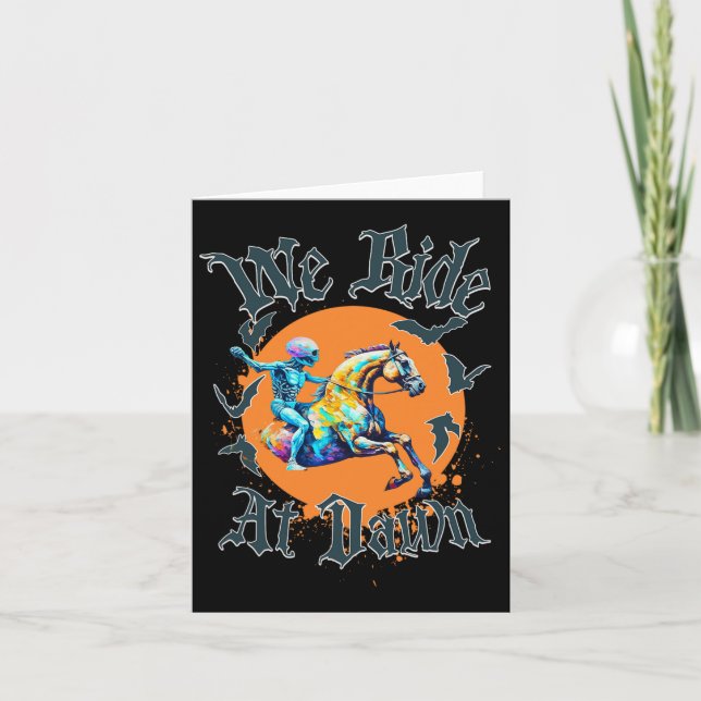 Halloween Skeleton Costume  Card (Front)