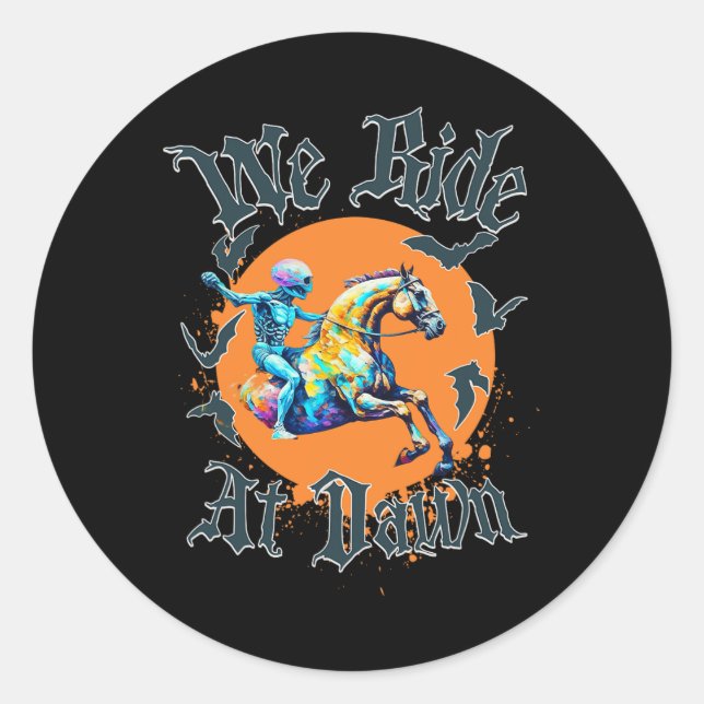 Halloween Skeleton Costume  Classic Round Sticker (Front)