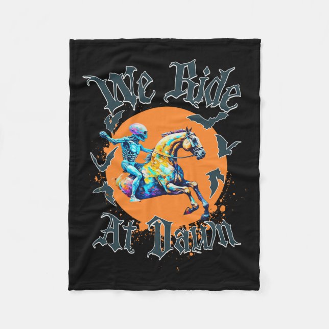 Halloween Skeleton Costume  Fleece Blanket (Front)