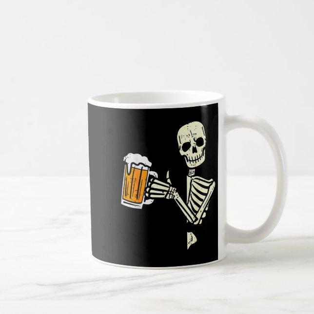 Halloween Skeleton Dad Funny Lazy Skull Costume Pa Coffee Mug (Right)