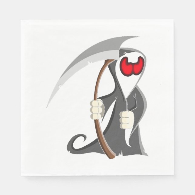 Halloween skeleton Death Napkin (Front)