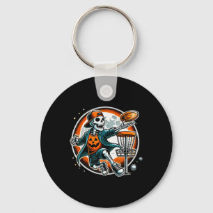Halloween Skeleton Disc Golf _1 Keychain