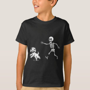 Halloween Skeleton Dog Trick Or Treat Bones T-Shirt
