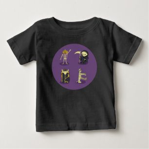 Halloween Skeleton Dracula Mummy Grim Reaper Baby T-Shirt