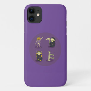 Halloween Skeleton Dracula Mummy Grim Reaper iPhone 11 Case