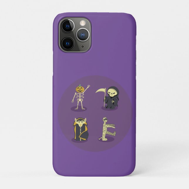Halloween Skeleton Dracula Mummy Grim Reaper Case-Mate iPhone Case (Back)