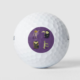Halloween Skeleton Dracula Mummy Grim Reaper Golf Balls