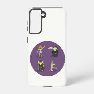 Halloween Skeleton Dracula Mummy Grim Reaper Samsung Galaxy Case