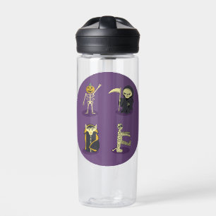 Halloween Skeleton Dracula Mummy Grim Reaper Water Bottle