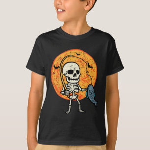 Halloween Skeleton Fishing Costume Fisherman Men B T-Shirt