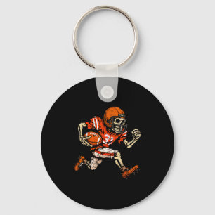 Halloween Skeleton Football Player Soky Season Men Keychain