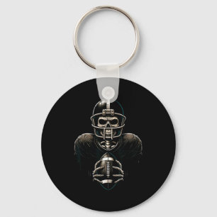 Halloween Skeleton Football Player Soky Srts Graph Keychain