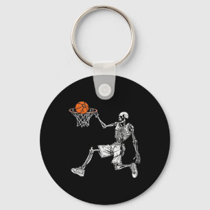 Halloween skeleton Fun basketball team player Slam Keychain