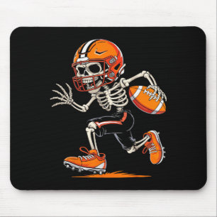 Halloween Skeleton Funny Football Shirt For Teens Mouse Pad