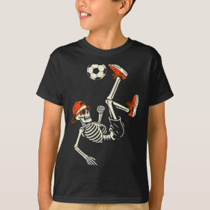 Halloween Skeleton Funny Soccer Shirt For Teens Bo