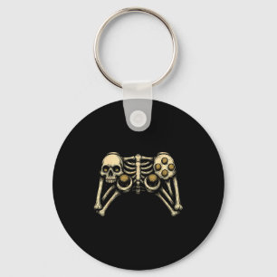 Halloween Skeleton Gamer Gaming Controller Costume Keychain