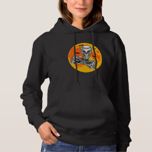 Halloween Skeleton Gamer Video Gaming Boys Men Kid Hoodie