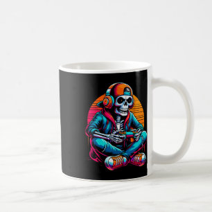 Halloween Skeleton Gamer Video Gaming Coffee Mug