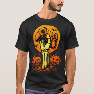 Halloween Skeleton Gamer Video Gaming Controller B T-Shirt