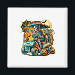 Halloween Skeleton Golf Cart Magnet<br><div class="desc">Halloween Skeleton Golf Cart</div>