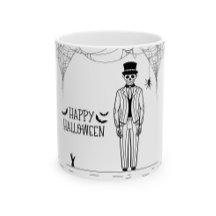 Halloween Skeleton Groom Coffee Mugs