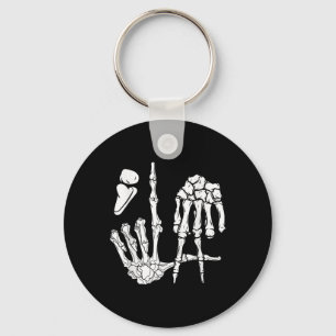 Halloween Skeleton Hand Comma La Punctuation Kamal Keychain
